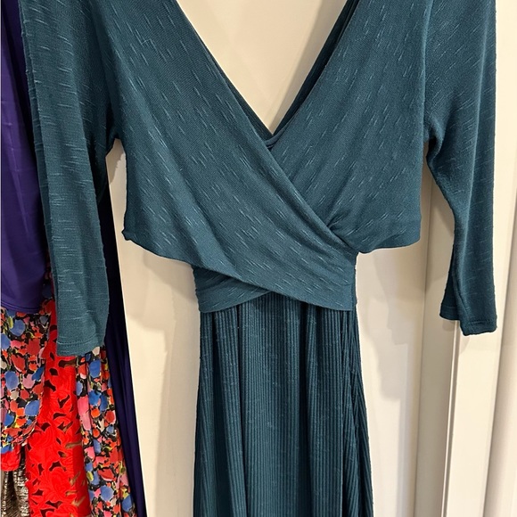 Amadi dress from Anthropologie. Size XS, teal, 3/4 sleeve knit dress. - Picture 4 of 4